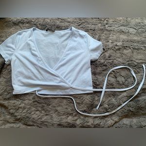 Light Blue wrap around top